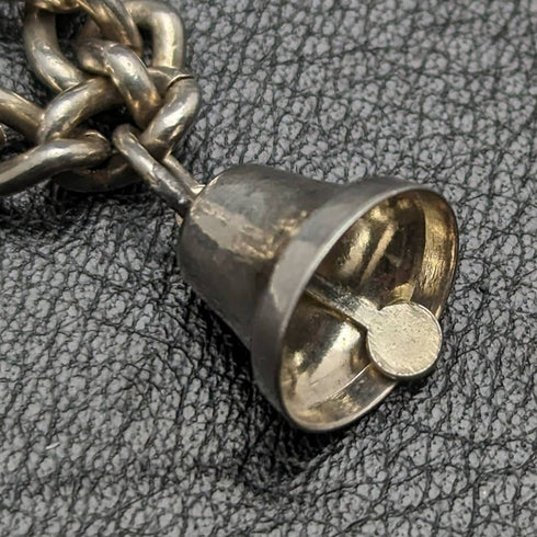 British vintage sterling silver charm bracelet 28g